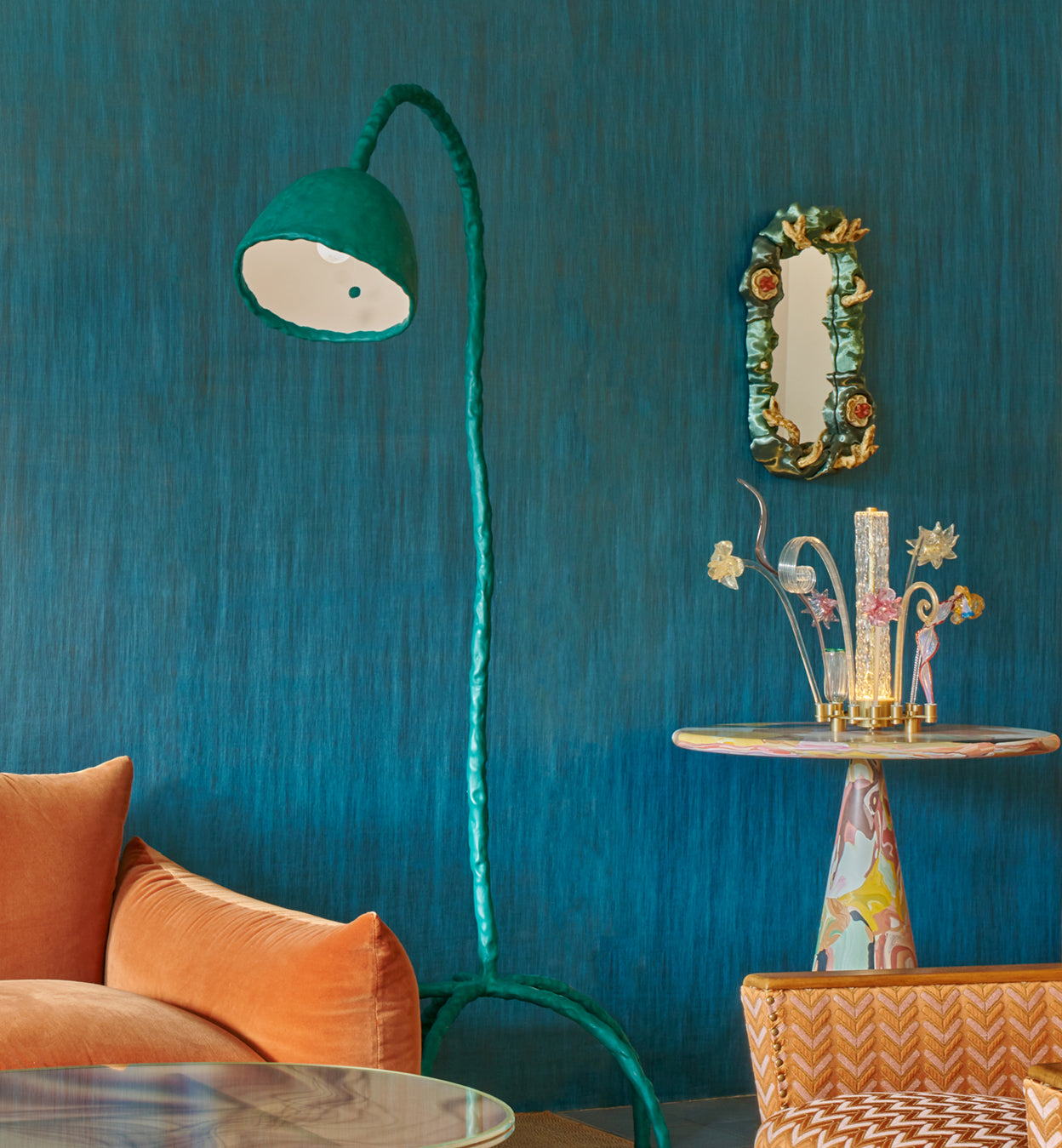 plain clay floor lamp