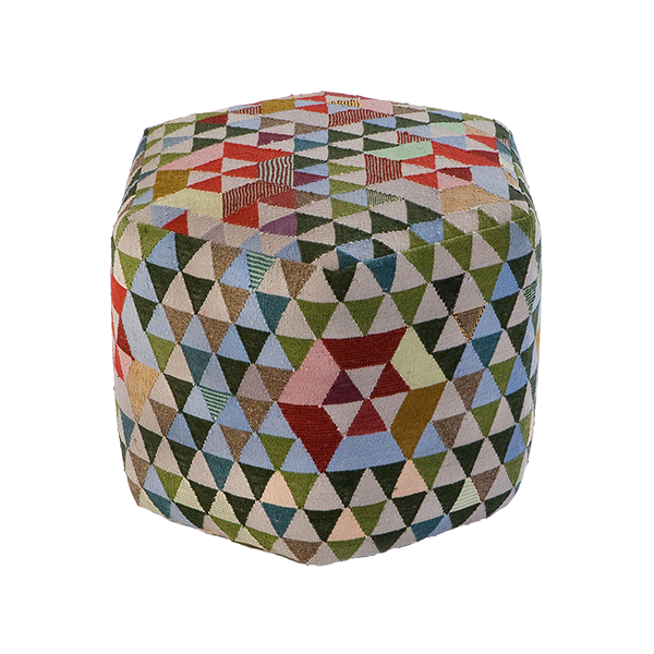 Triangles pouf tall
