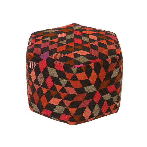 Triangles pouf tall
