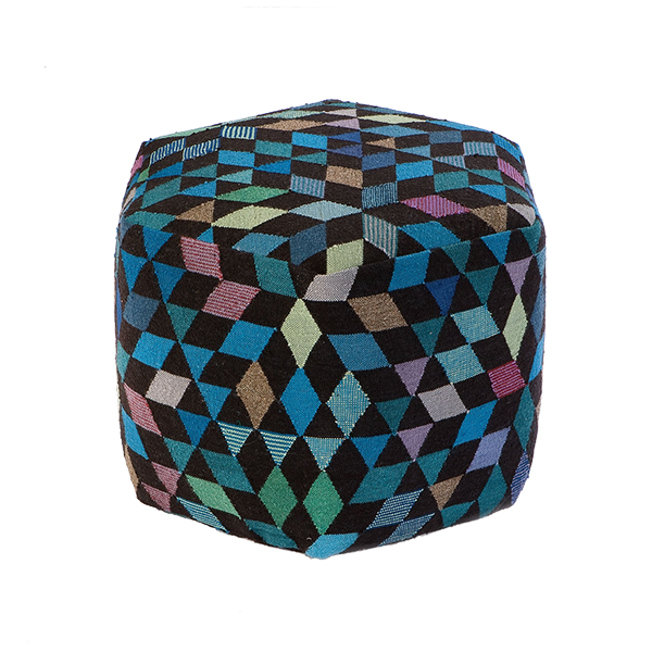 Triangles pouf tall