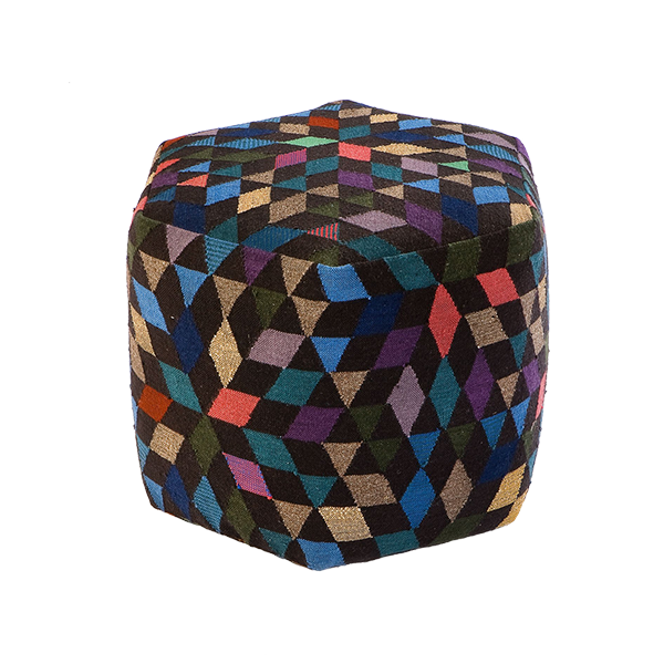 Triangles pouf tall