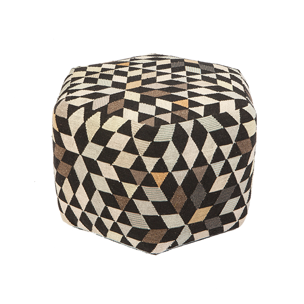 Triangles pouf tall