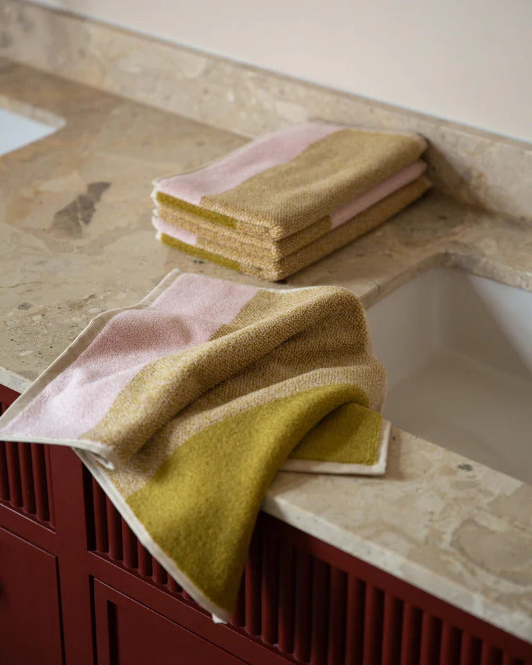 guest towel set of 2 | blush olive