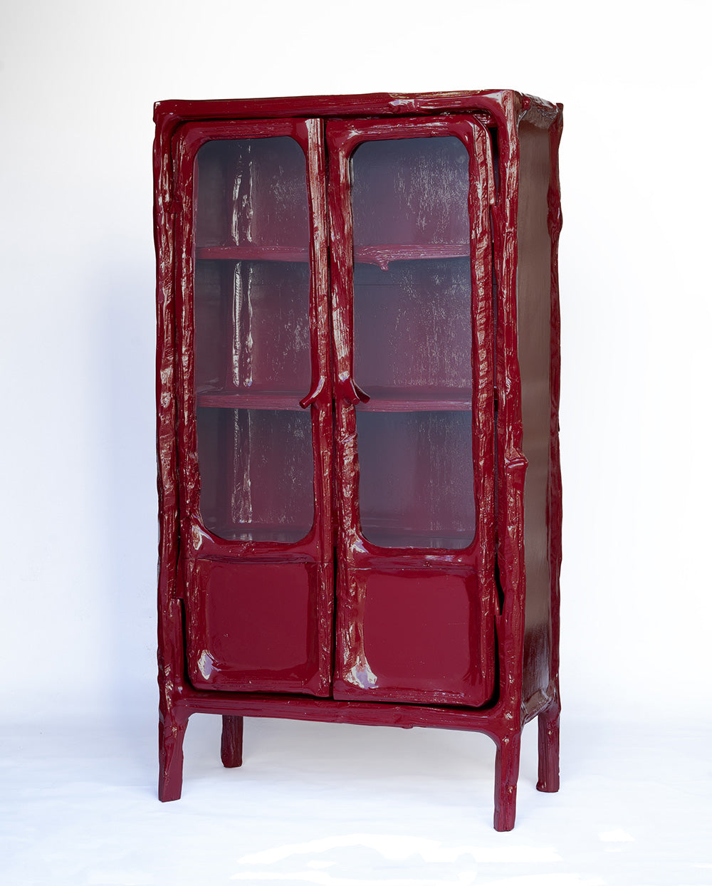 Splitted Curio Cabinet | wine red