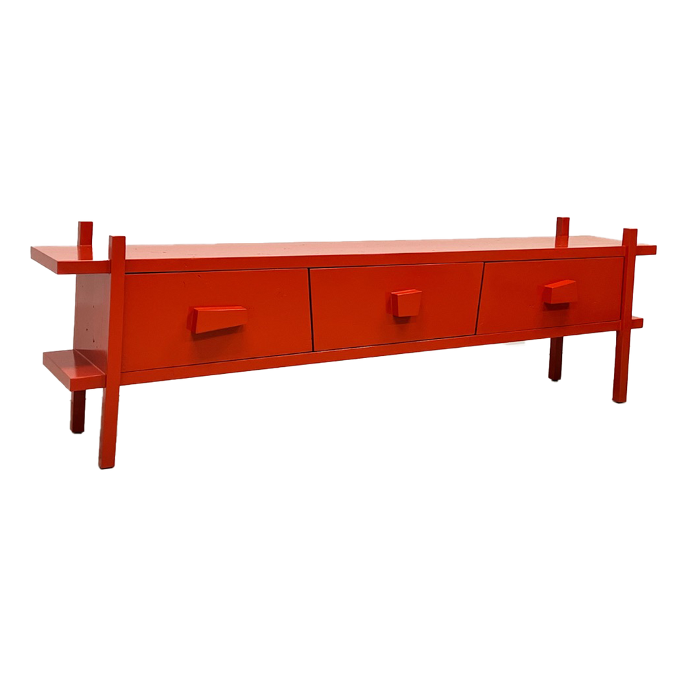 3 Faces Red Cabinet