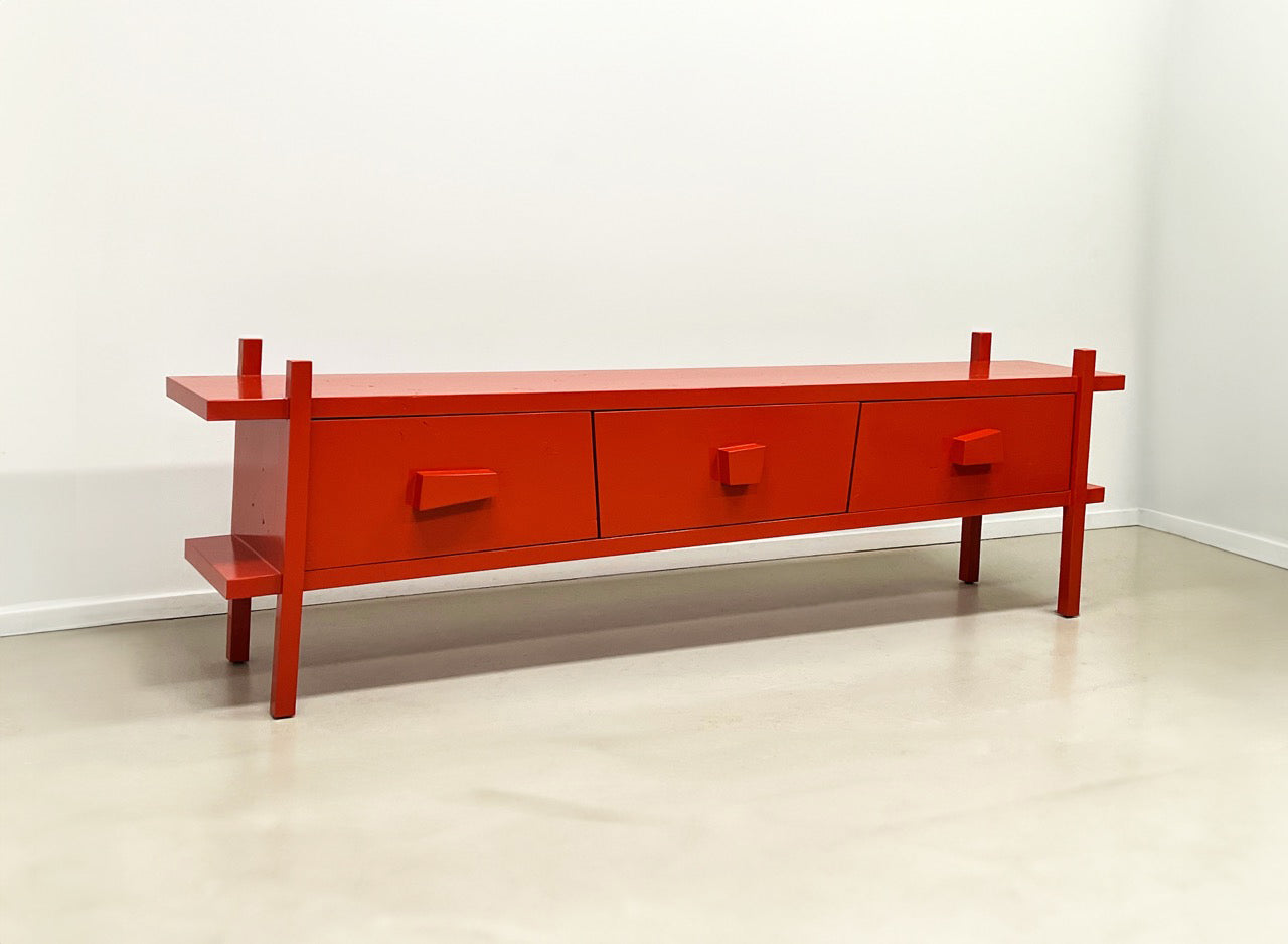 3 Faces Red Cabinet