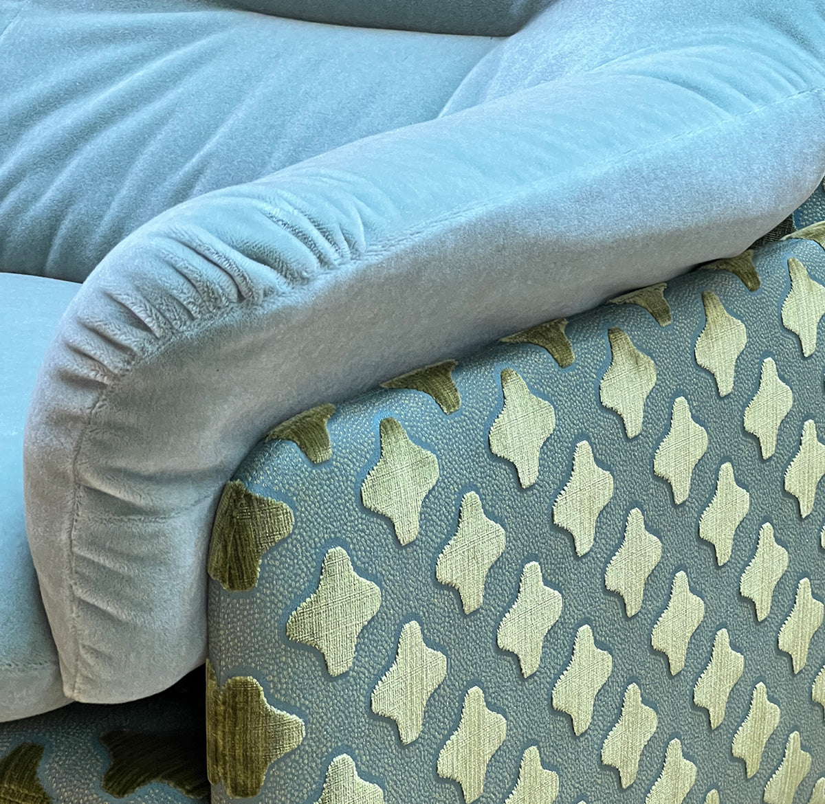 Vintage sky blue sofa