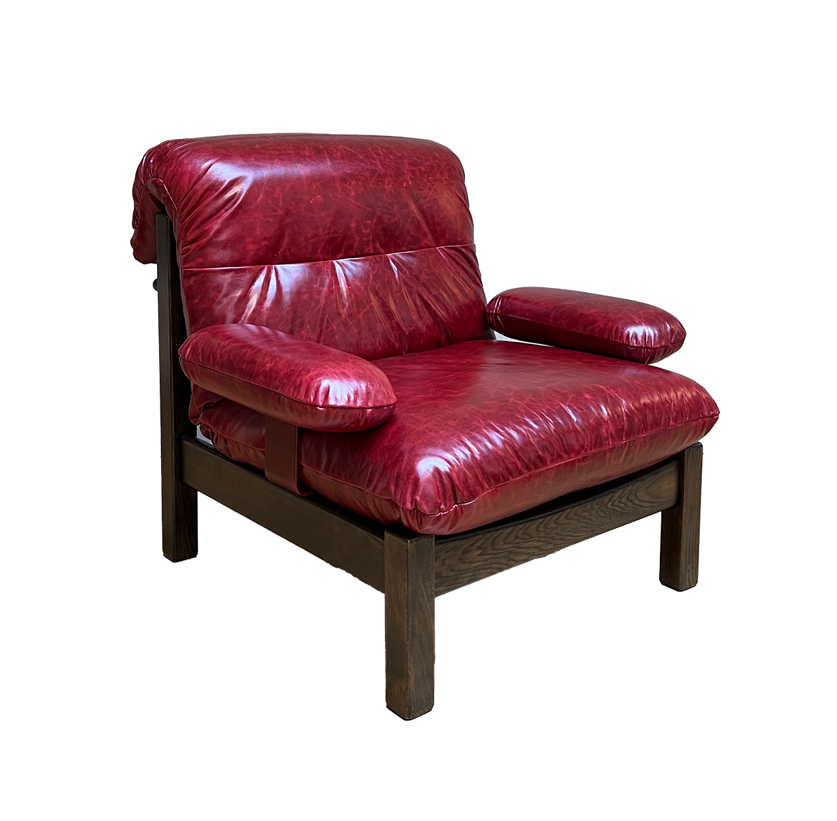 Vintage Wine Red Armchair