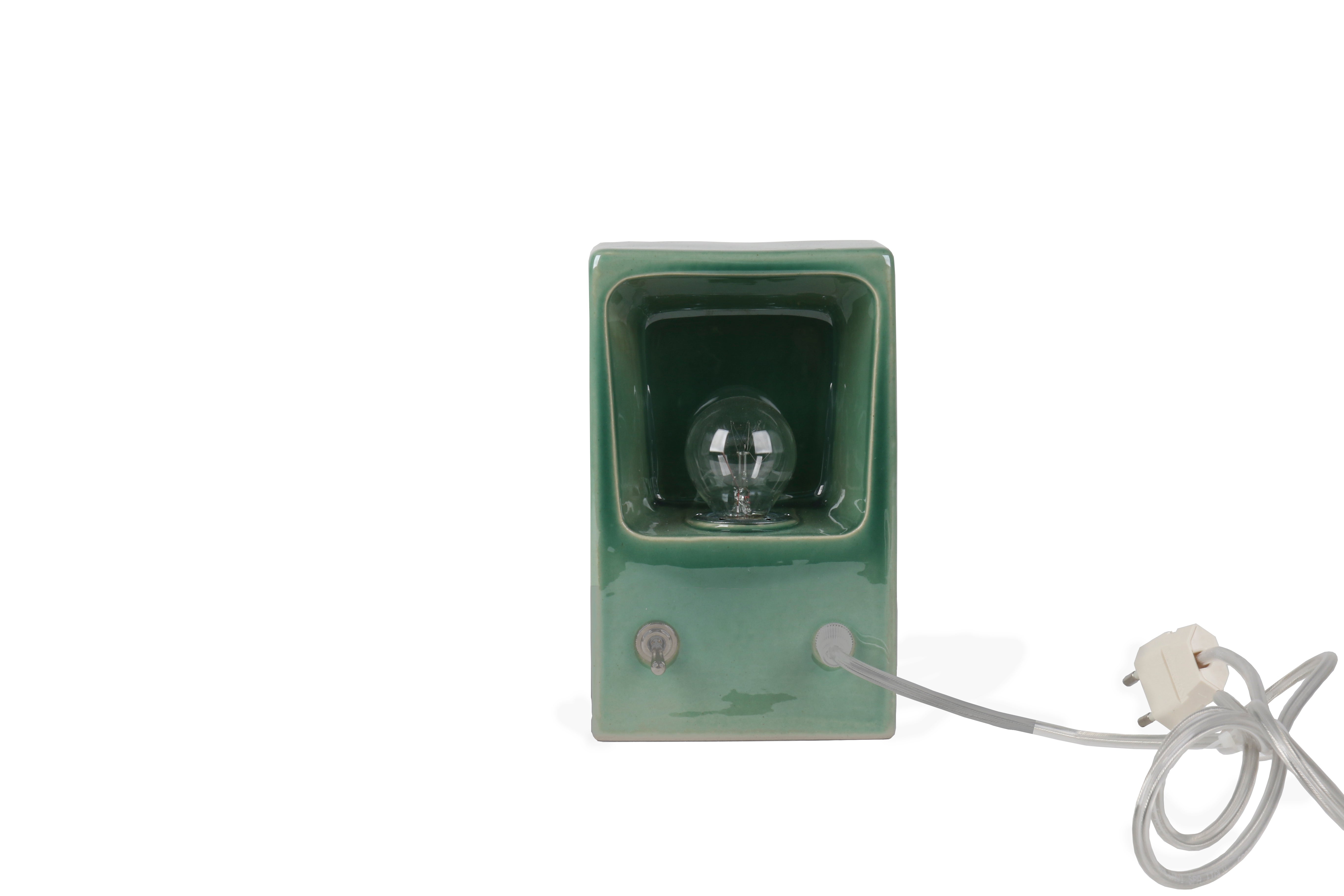 green ceramic lamp | Frozen fountain