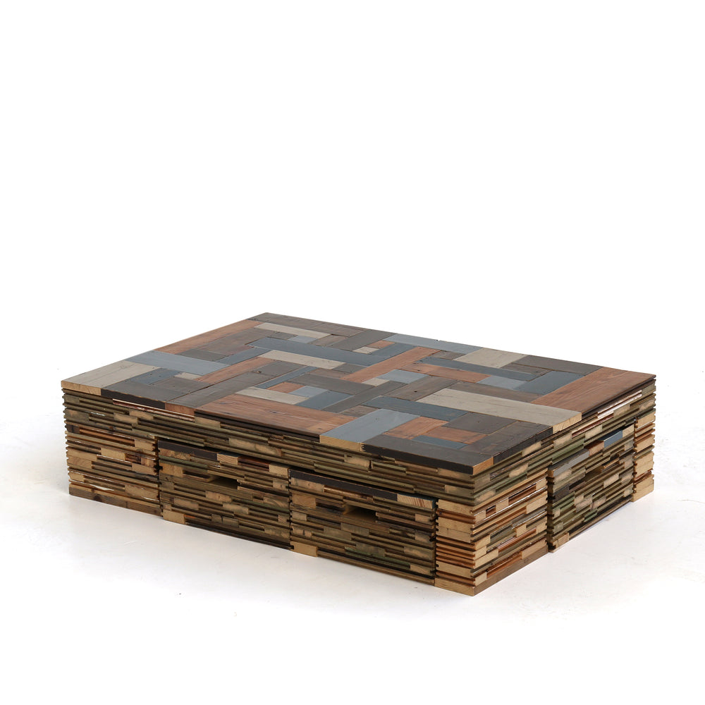 waste cube with 6 stools | scrapwood