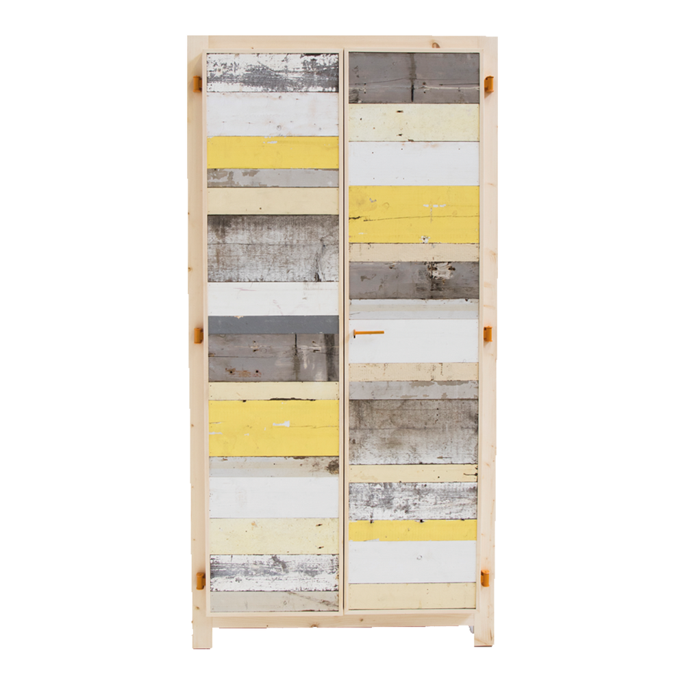 2-doors cabinet in scrapwood