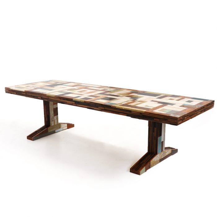 scrapwood table | Frozen fountain