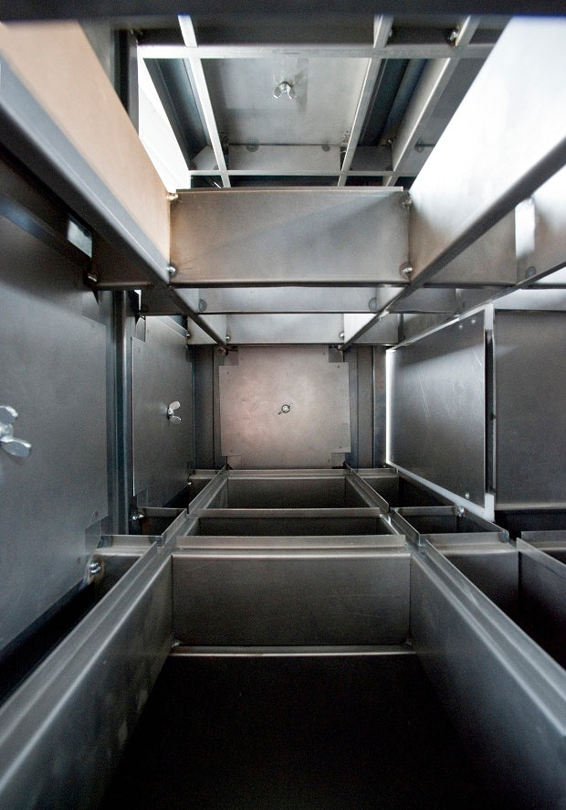 tiled cabinet in steel