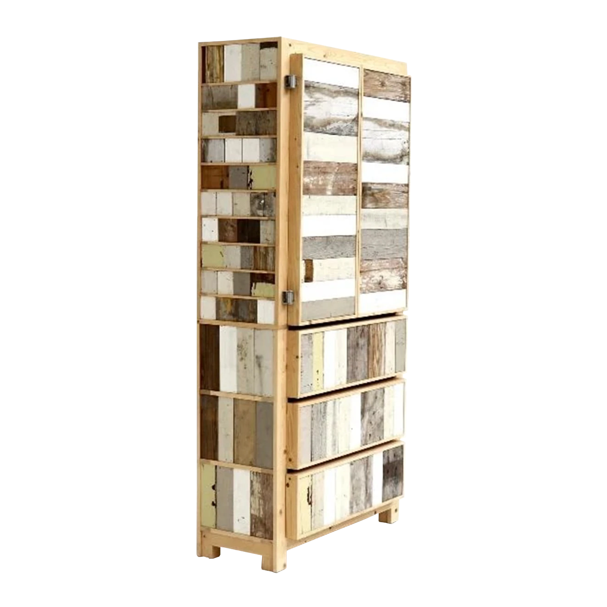 classic cupboard in scrapwood