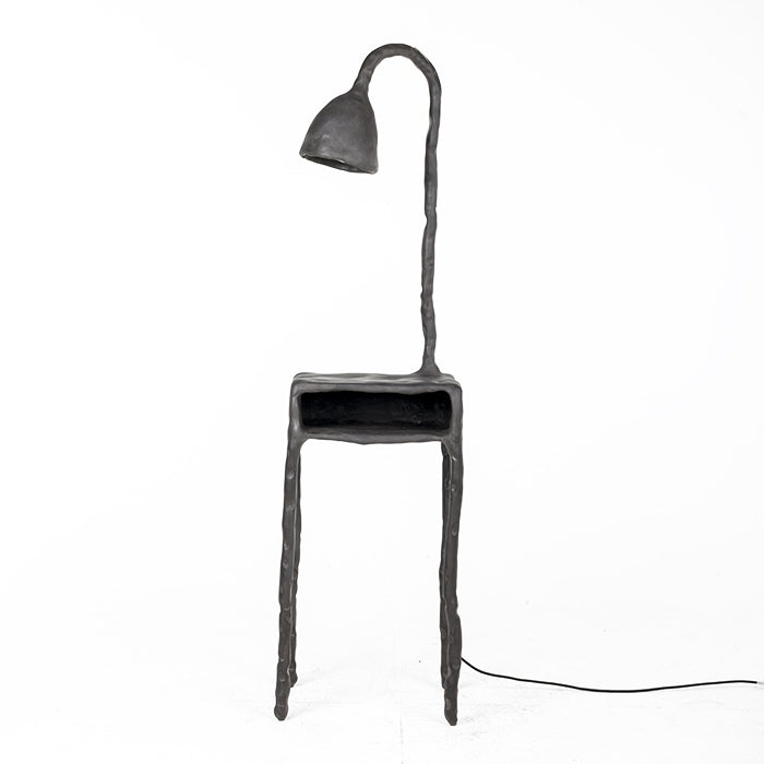 plain clay table with light