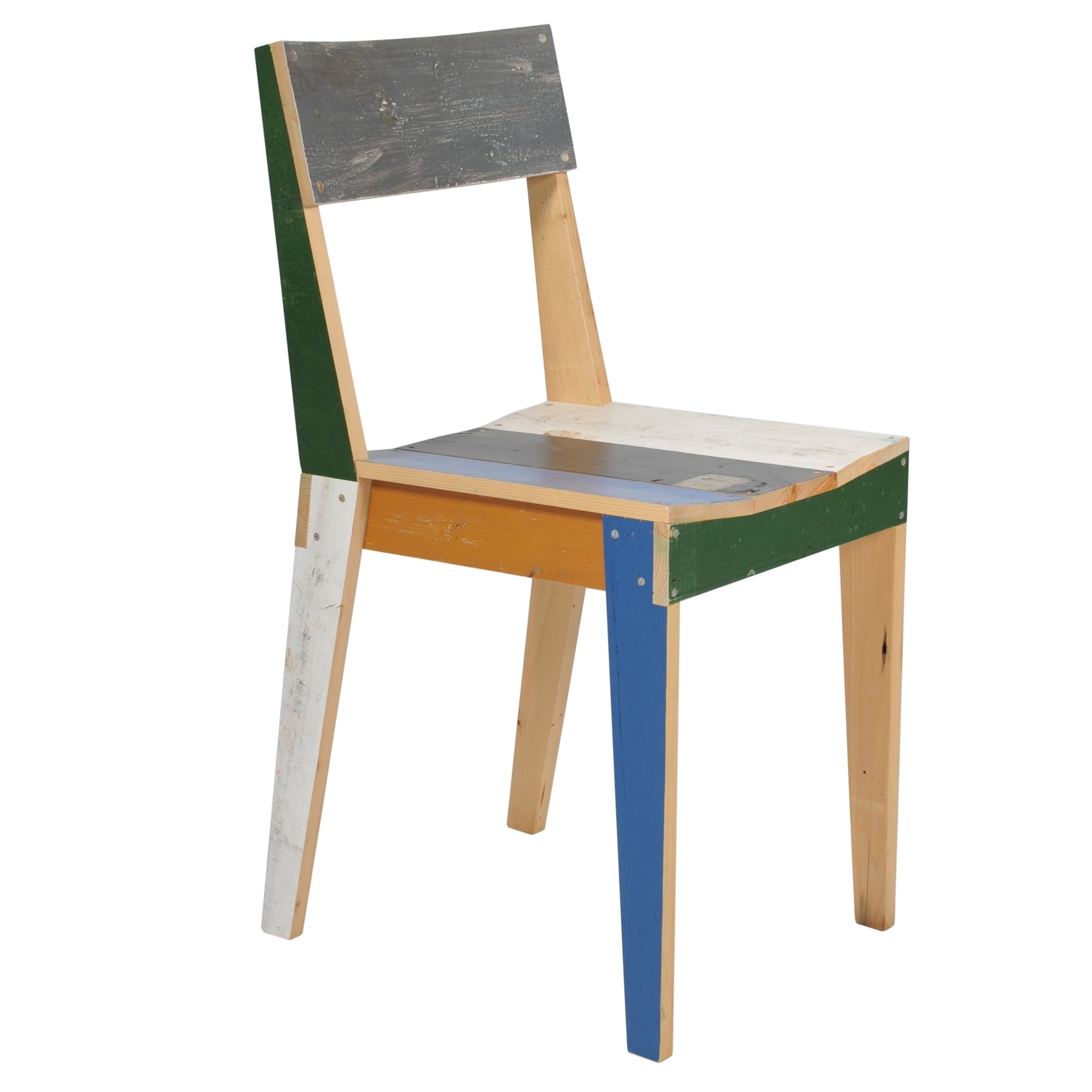 oak chair in scrapwood