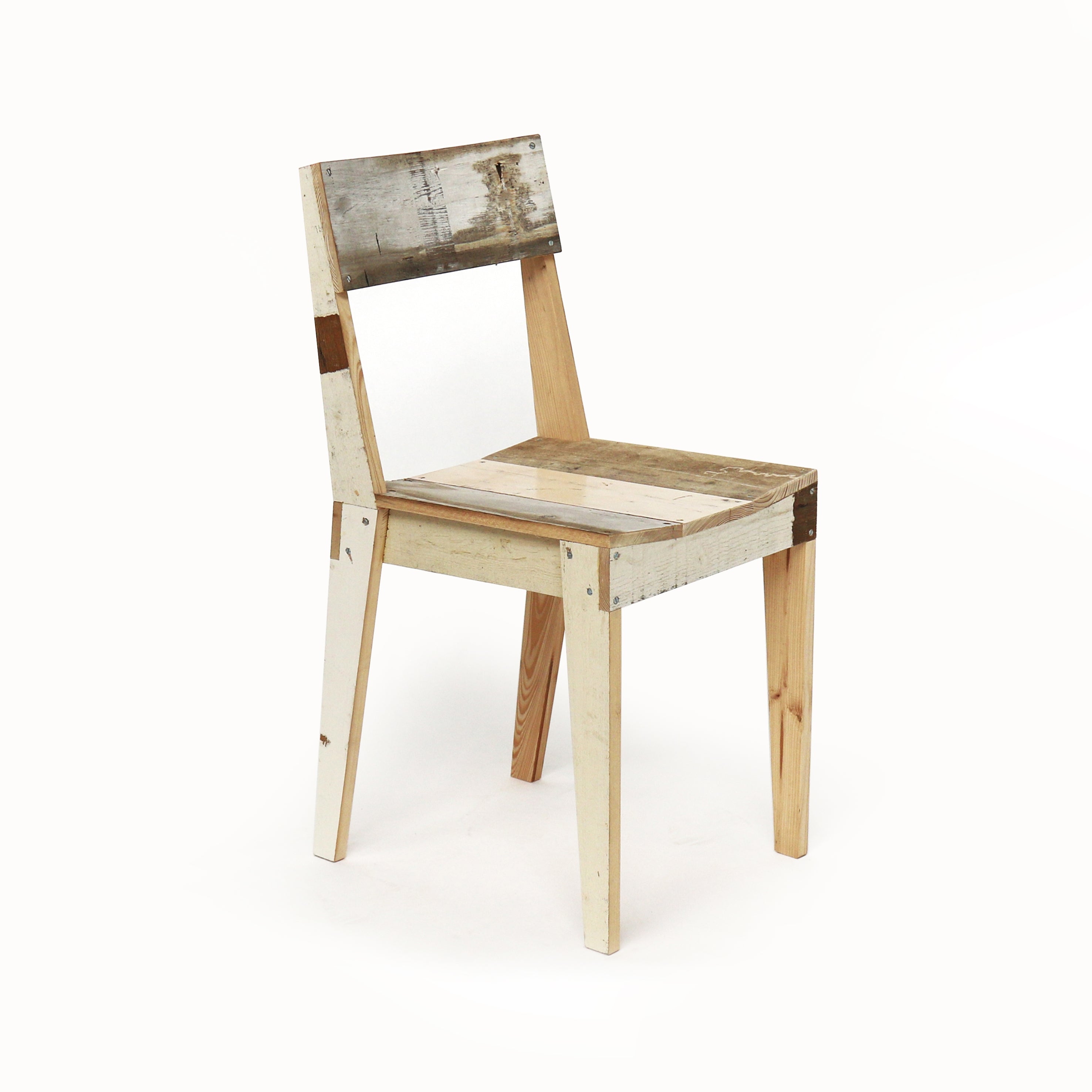 oak chair in scrapwood