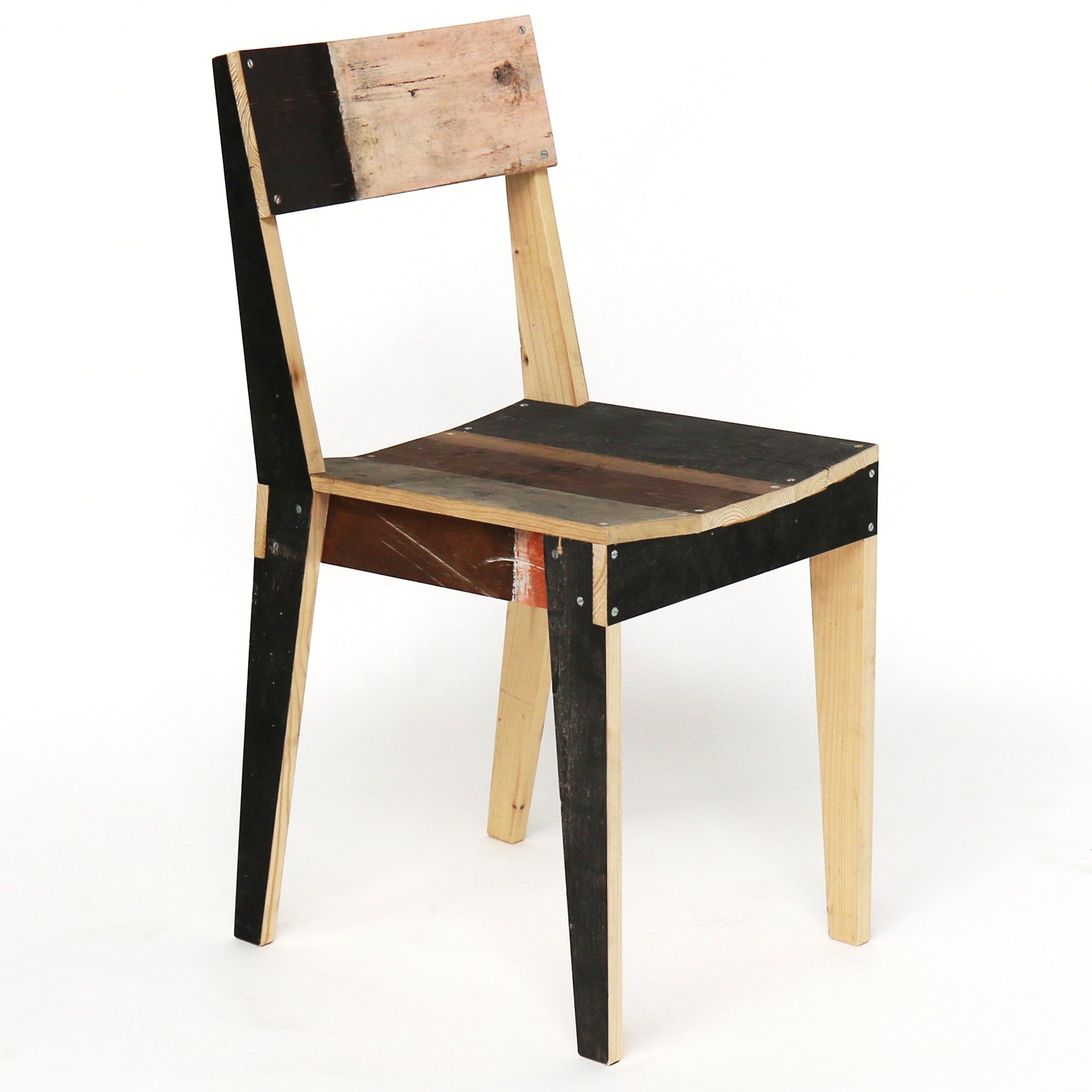 oak chair in scrapwood