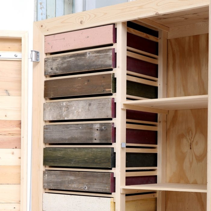 classic cupboard in scrapwood