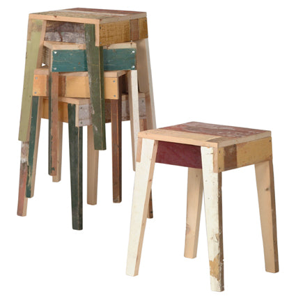 stool in scrapwood