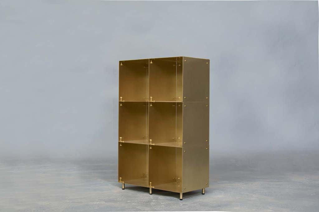 modular cabinet | brass