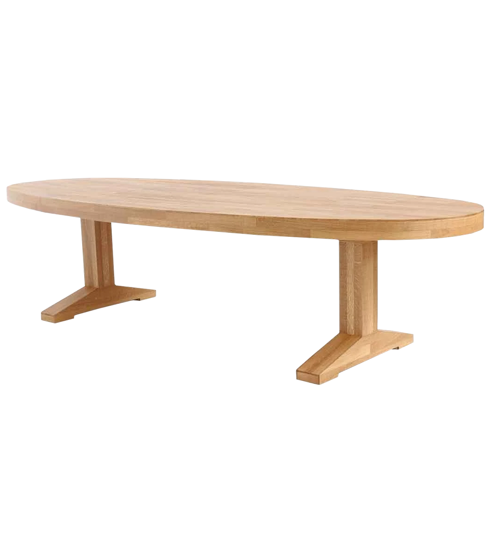 canteen table in oak | oval
