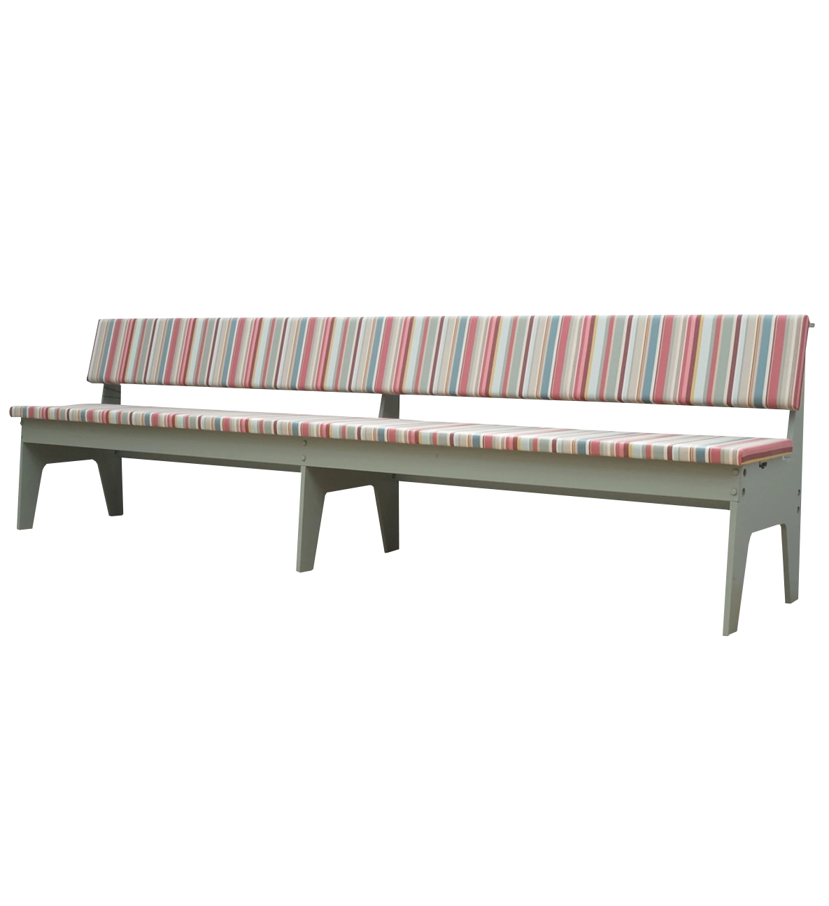crisis bench with back | upholstered
