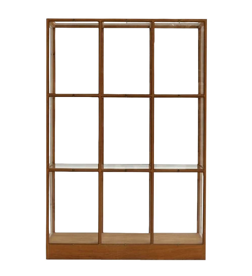 oak display cabinet