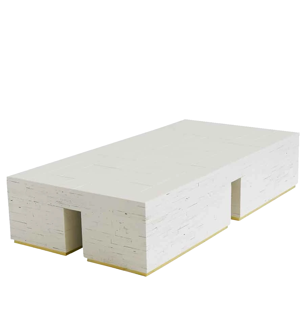 waste coffee cube in plywood | high gloss white