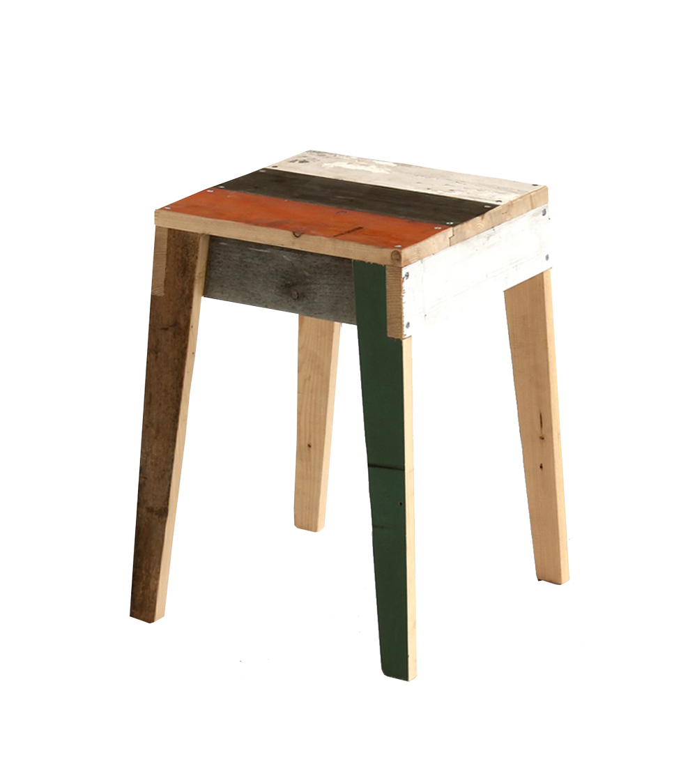 stool in scrapwood