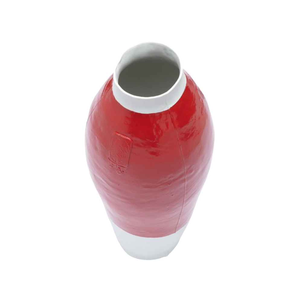 Red White Vase