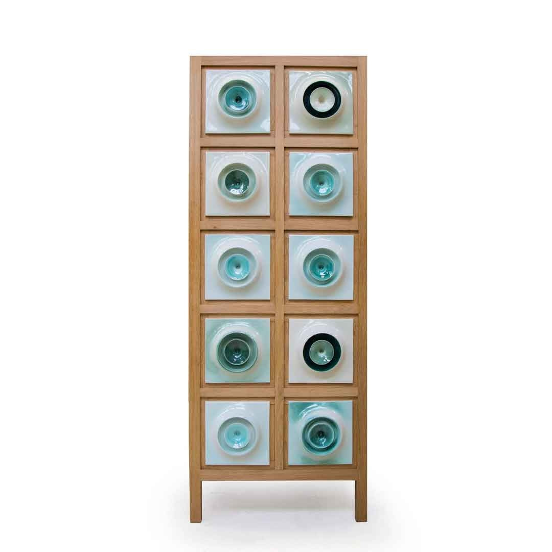 tiled cabinet in oak | no. 1