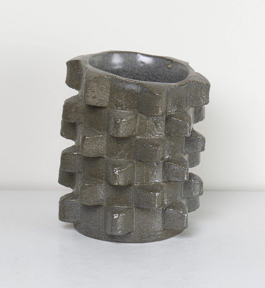 seventy vase small | peacock blue