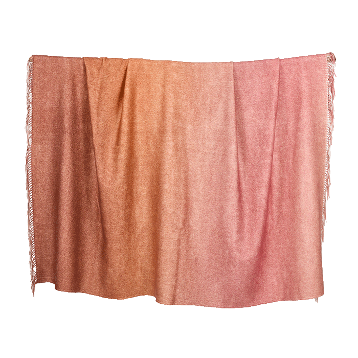 Blanket ombré effect | rosewood