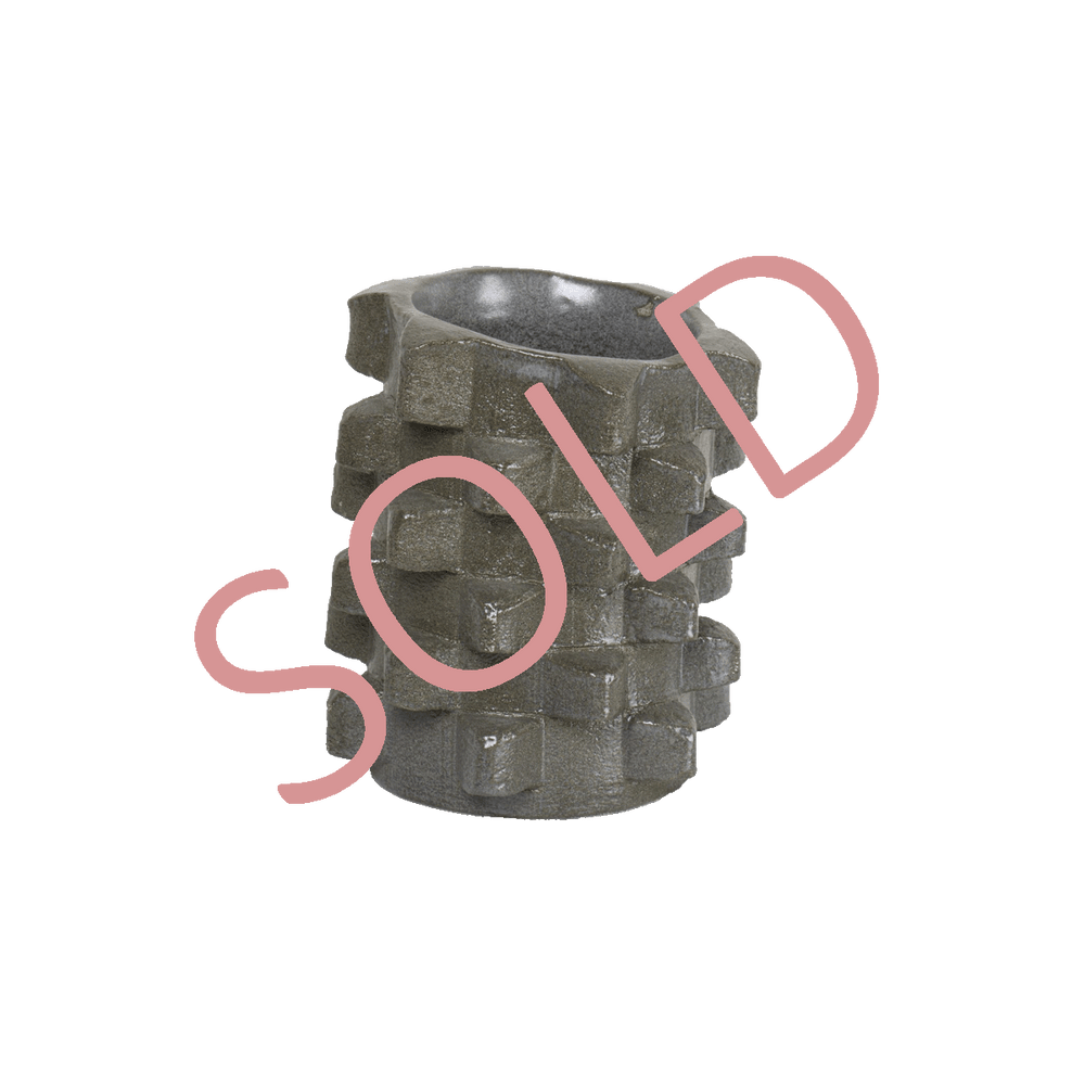 seventy vase small | peacock blue