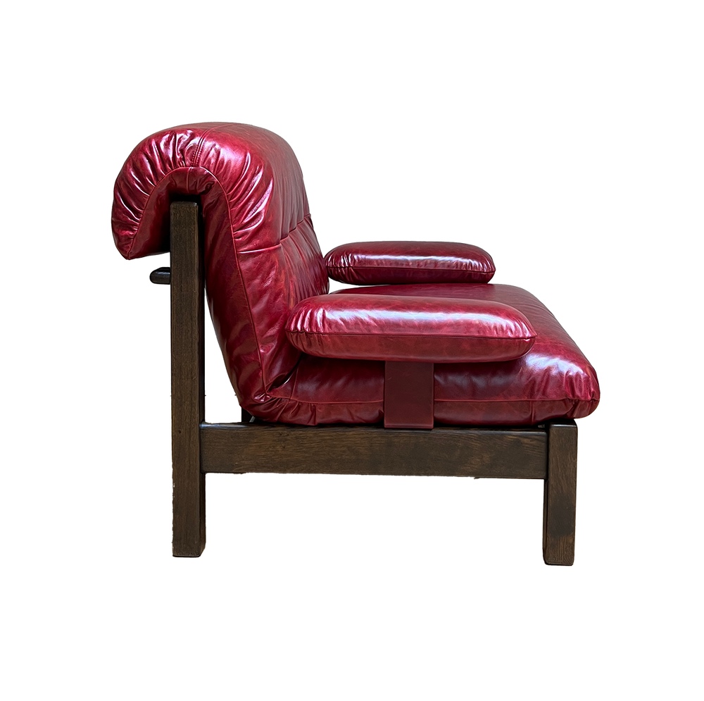 Vintage Wine Red Armchair