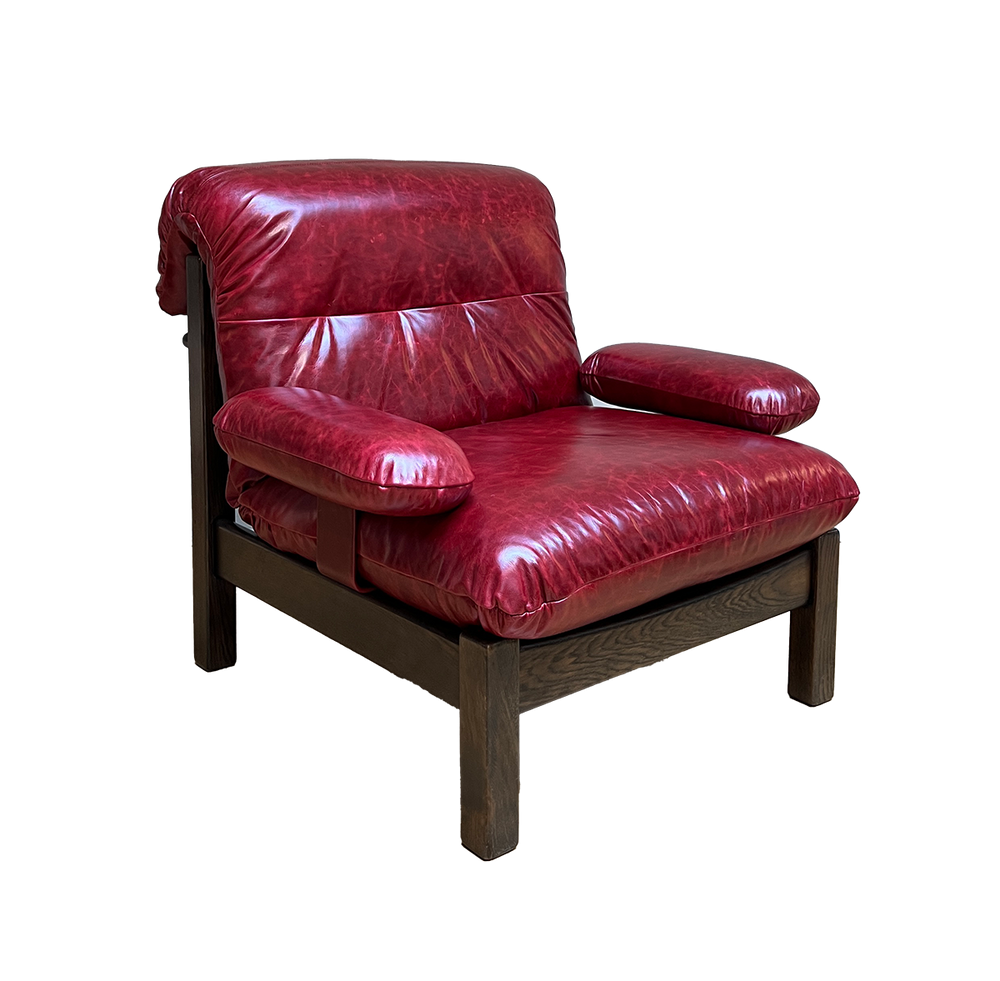 Vintage Wine Red Armchair