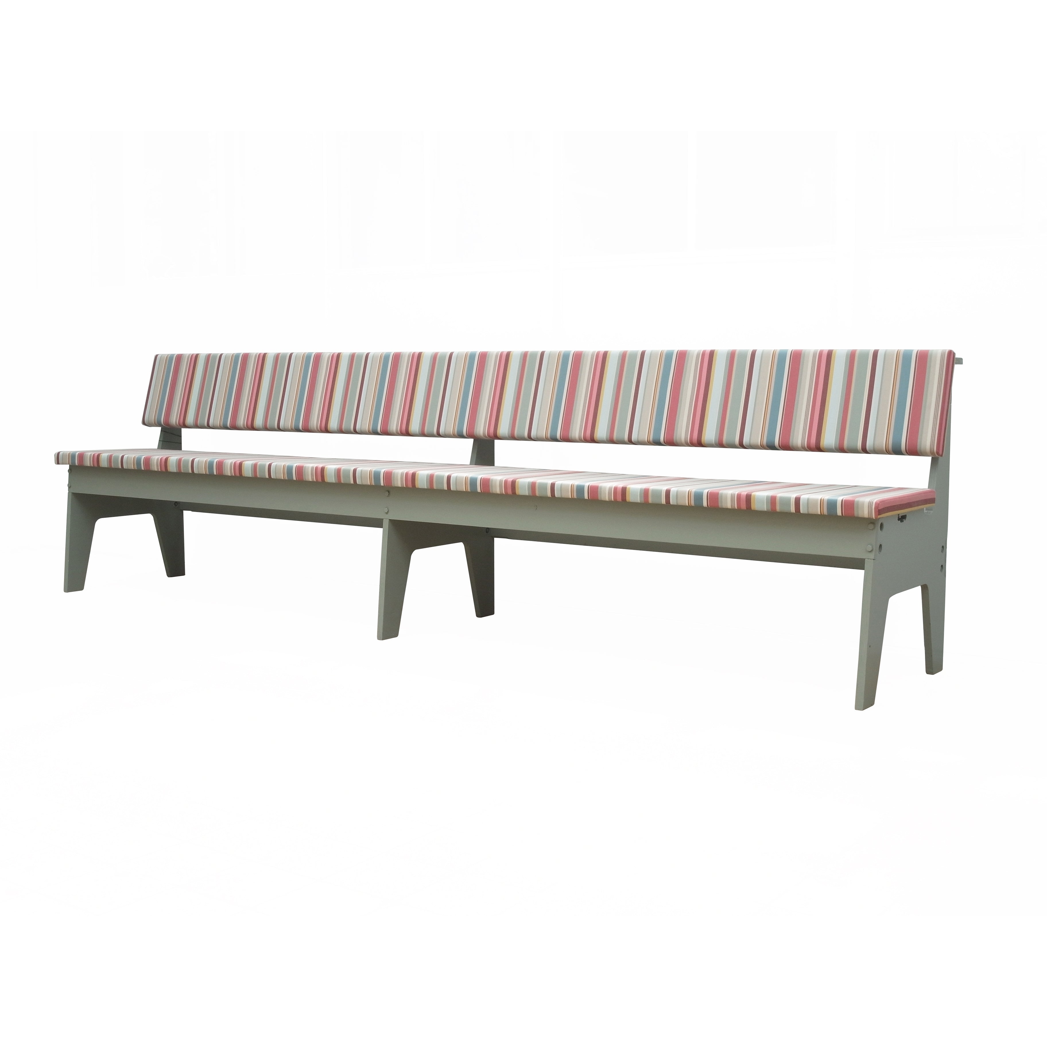 crisis bench with back | upholstered