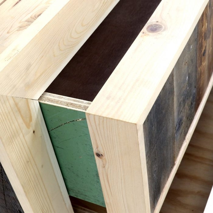 3-drawer dressoir in scrapwood