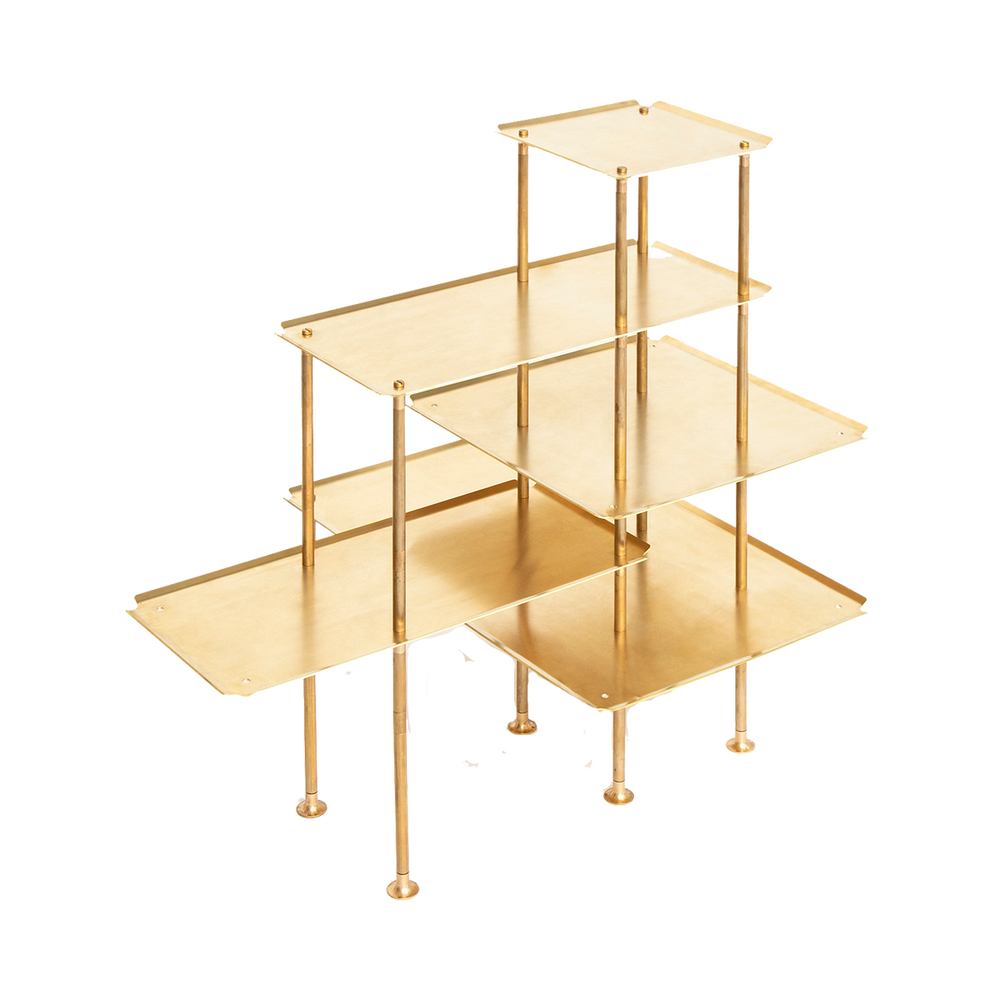 brass display table