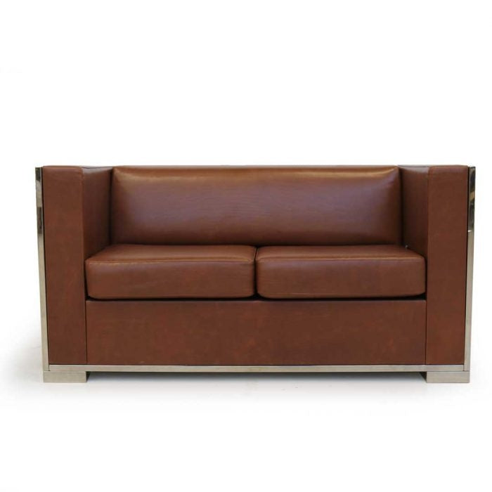 glossy sofa | brown