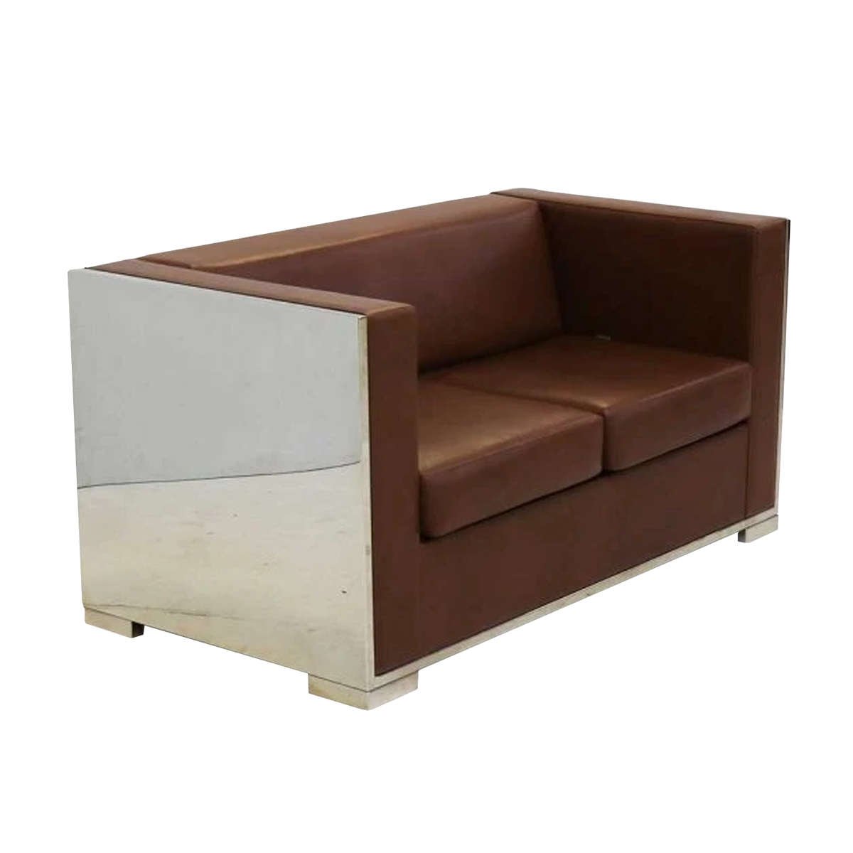 glossy sofa | brown