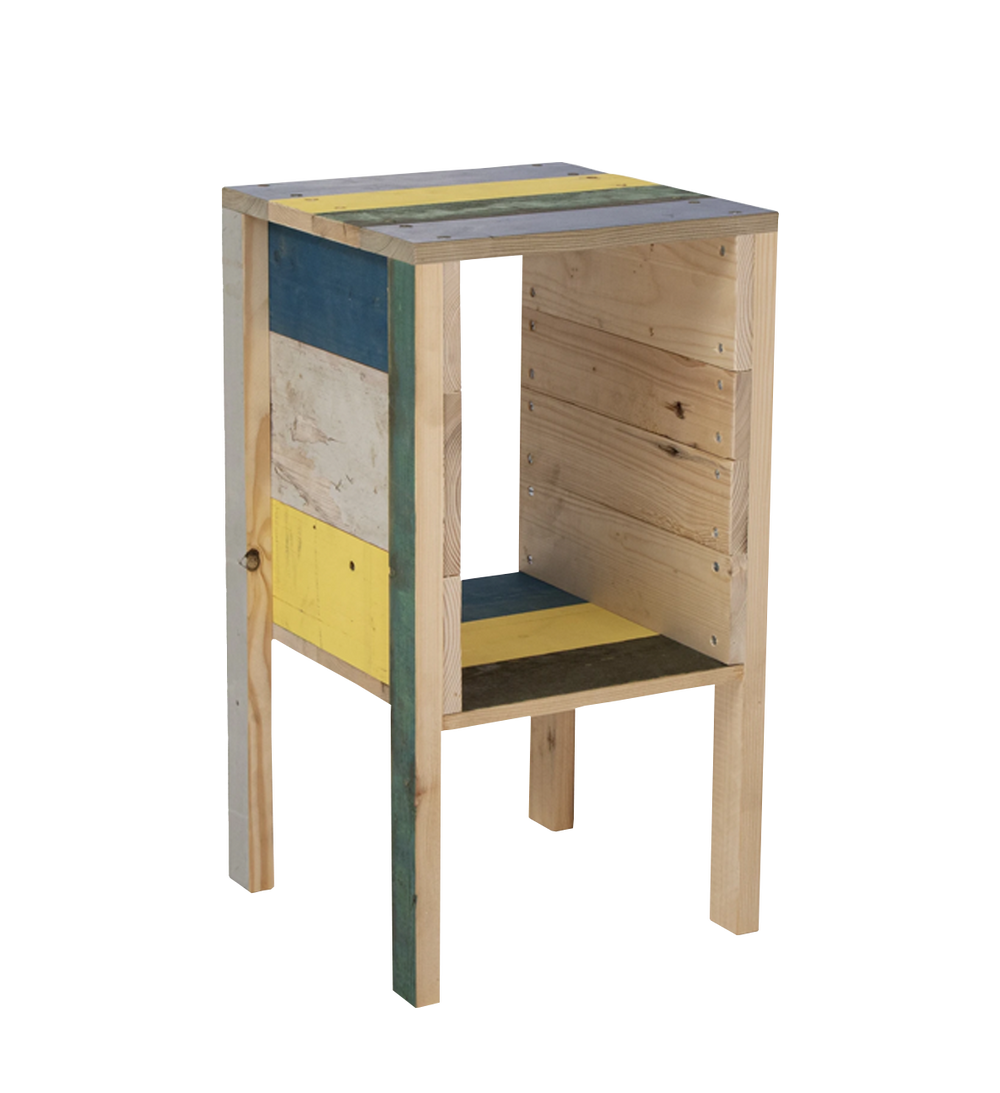wooden bedside table | scrapwood